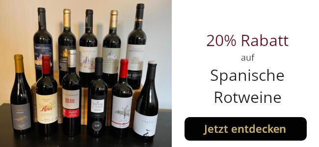 20% Rabatt auf Rotweine aus Spanien