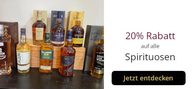 20% Rabatt auf Spirituosen