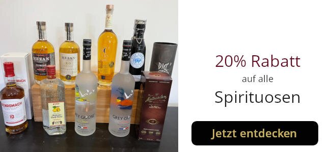 20% Rabatt auf Spirituosen