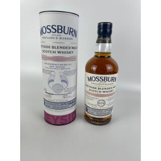 MOSSBURN DISTILLERS & BLENDERS Speyside Blended  Malt SCOTCH WHISKY 8 Years  Cask Wood  0,70L 46,0% Vol. Alc.