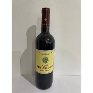 CLOS PUY ARNAUD 2020 CASTILLION  CÓTES DE BORDEAUX Vin Biodynamique 0,75L 13,5% Vol. Alc.